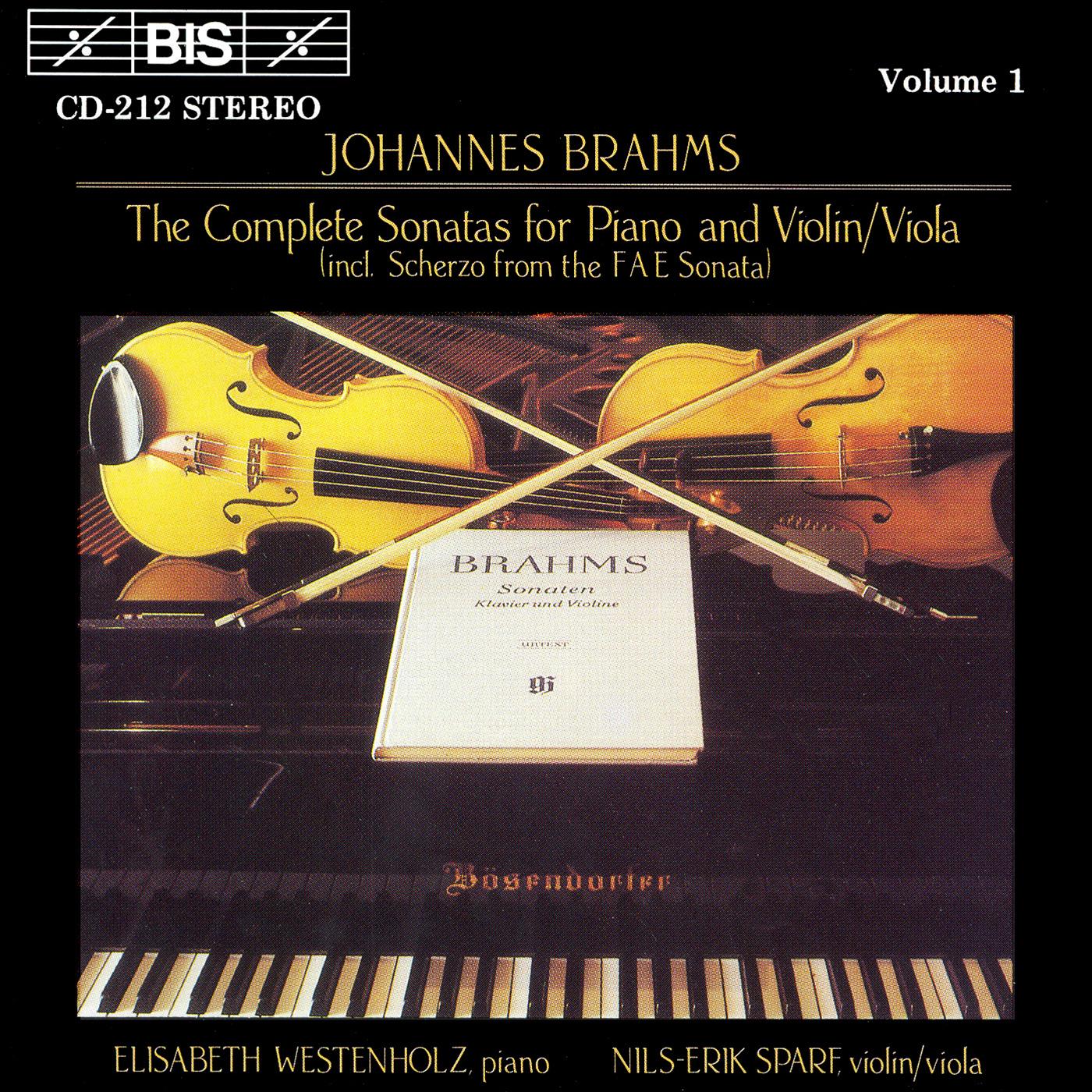 BRAHMS: Complete Violin/Viola Sonatas, Vol. 1