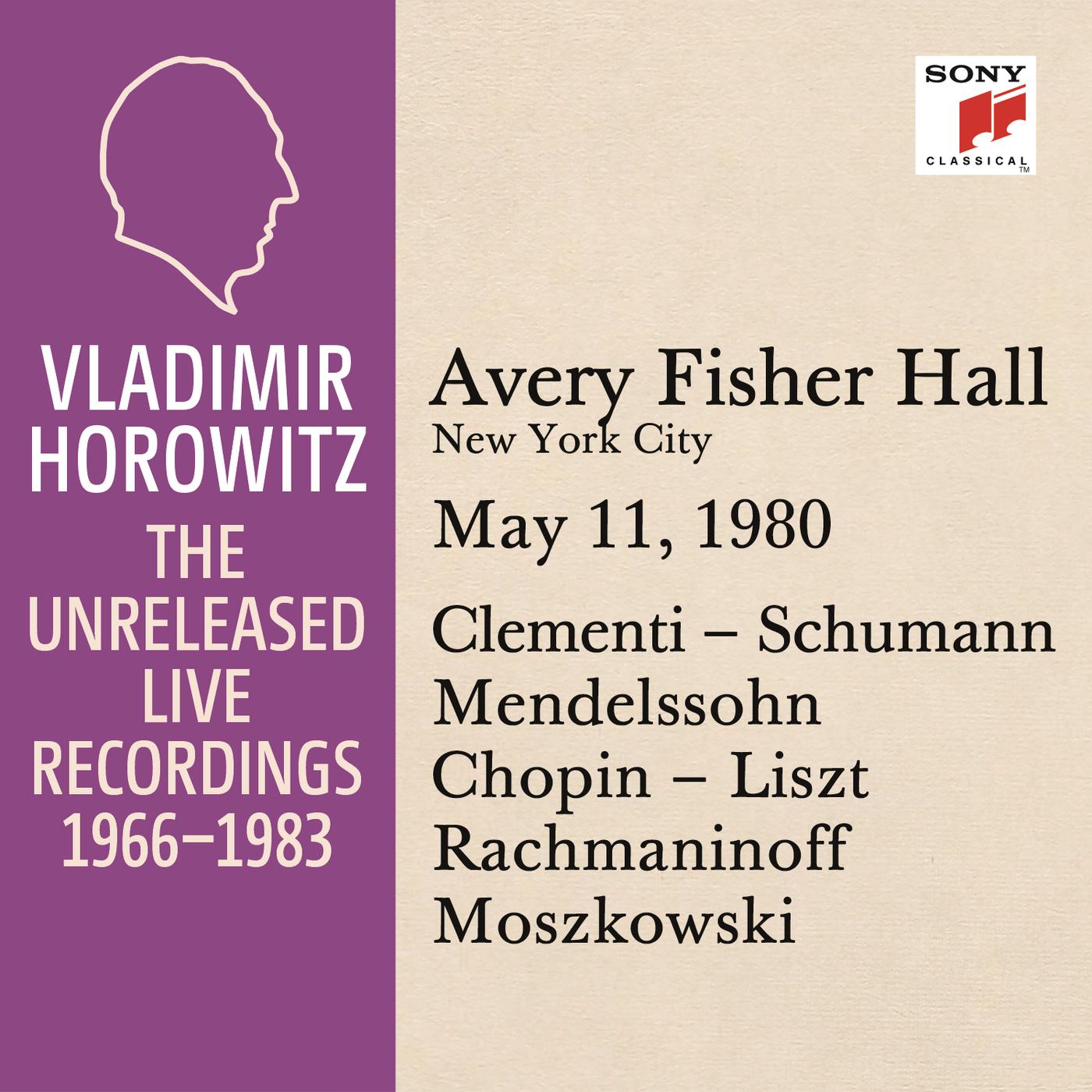 Vladimir Horowitz in Recital at Avery Fischer Hall, New York City, May 11, 1980