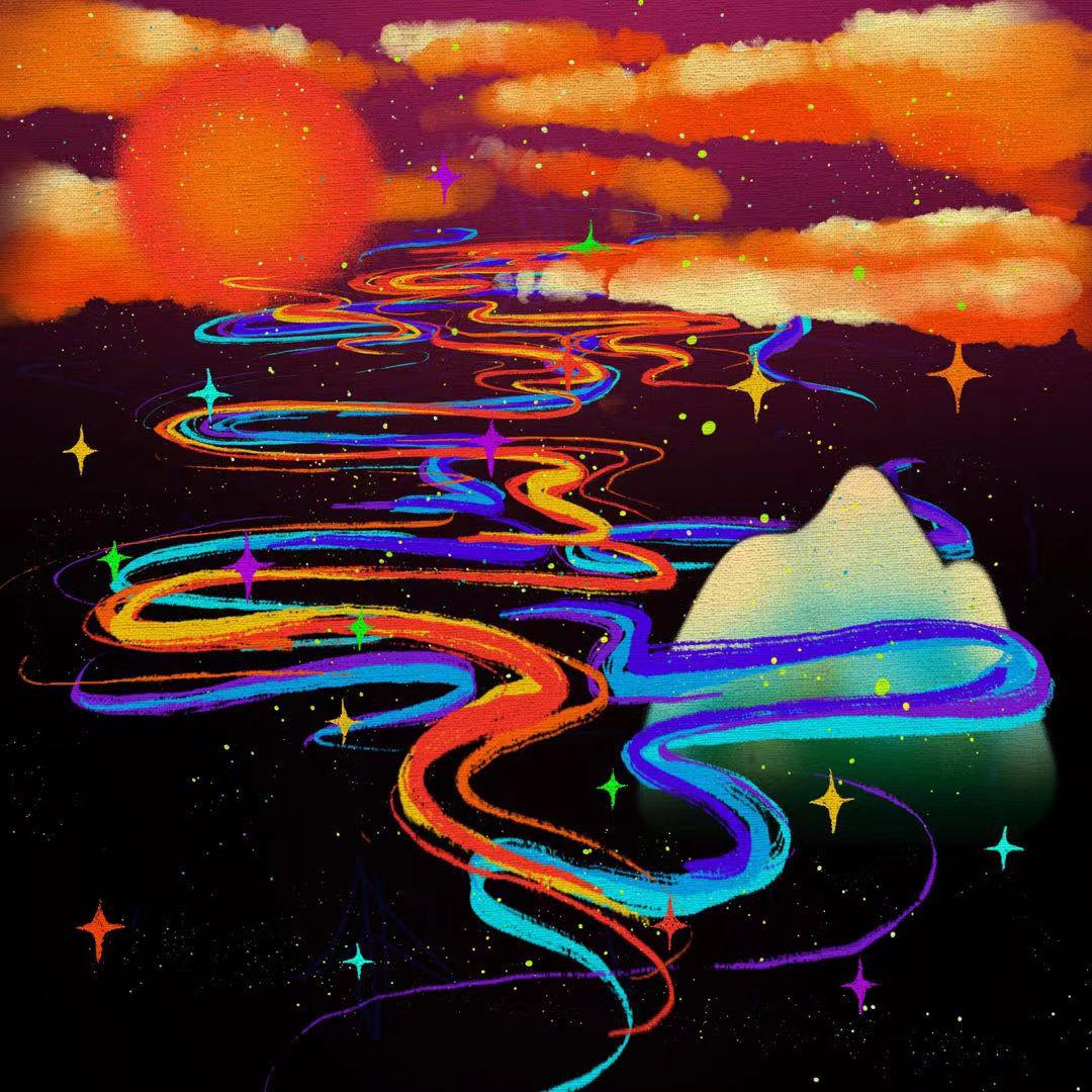 星辰.霞光.海