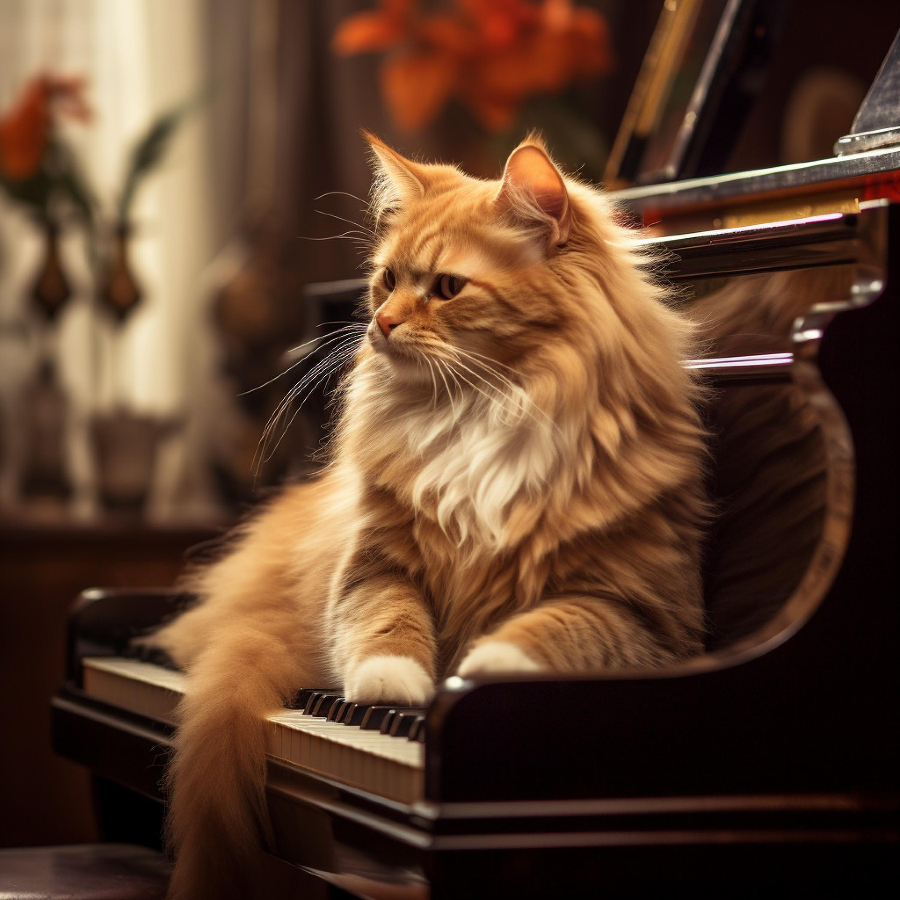 Resplandor de piano - Ecos De Tranquilas Patas: Melódicos Susurros De Gato De Piano