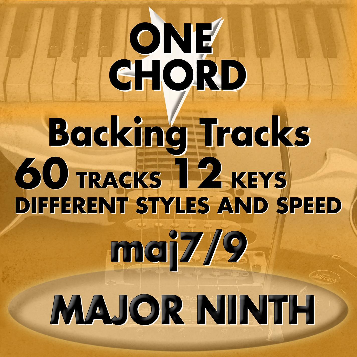 amaj7(9) blues backing track one chord