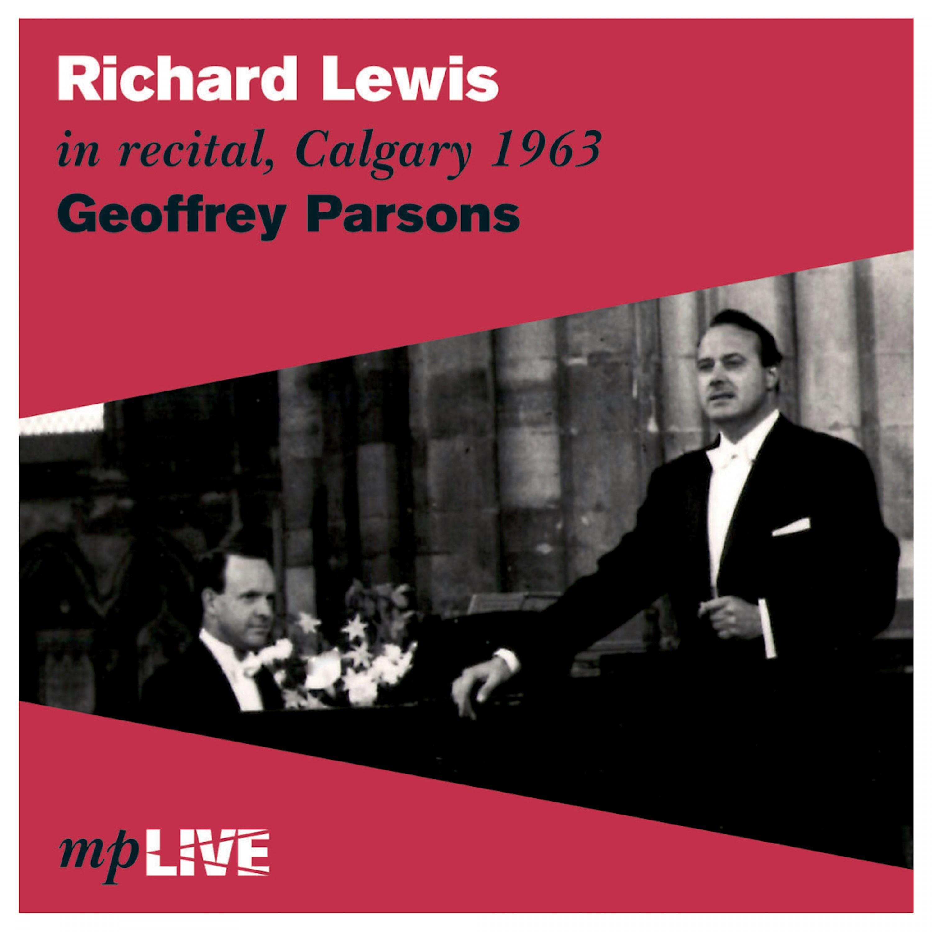In recital, Calgary 1963