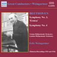 BEETHOVEN: Symphonies Nos. 3 and 4 (Weingartner) (1933, 1936)