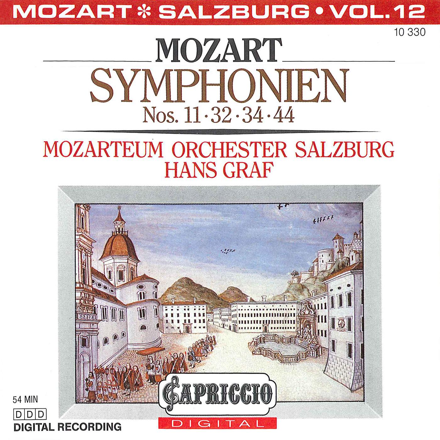 MOZART, W.A.: Symphonies, Vol. 12 (Salzburg Mozarteum Orchestra, Graf) - Nos. 11, 32, 34, 44