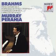 Brahms:  Sonata No. 3, Op. 5;  Rhapsodies, Op. 119, No. 4 & Op. 79, No. 1;  Intermezzo, Op. 76, No. 