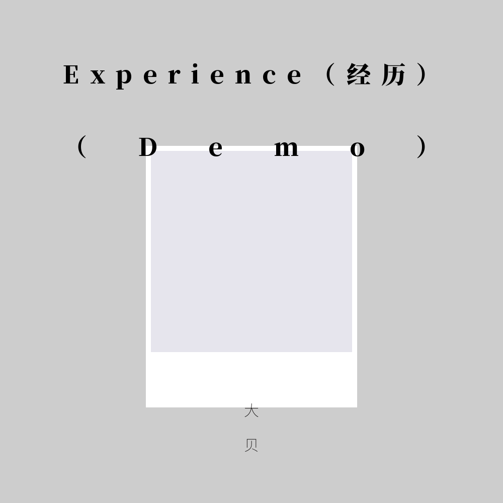 Experience（经历）（Demo）专辑