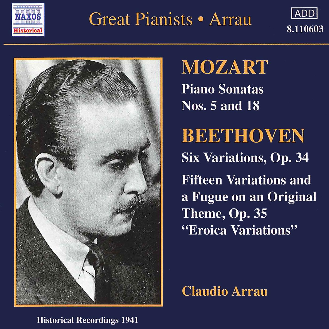 MOZART: Piano Sonatas / BEETHOVEN: Variations (Arrau) (1941)专辑