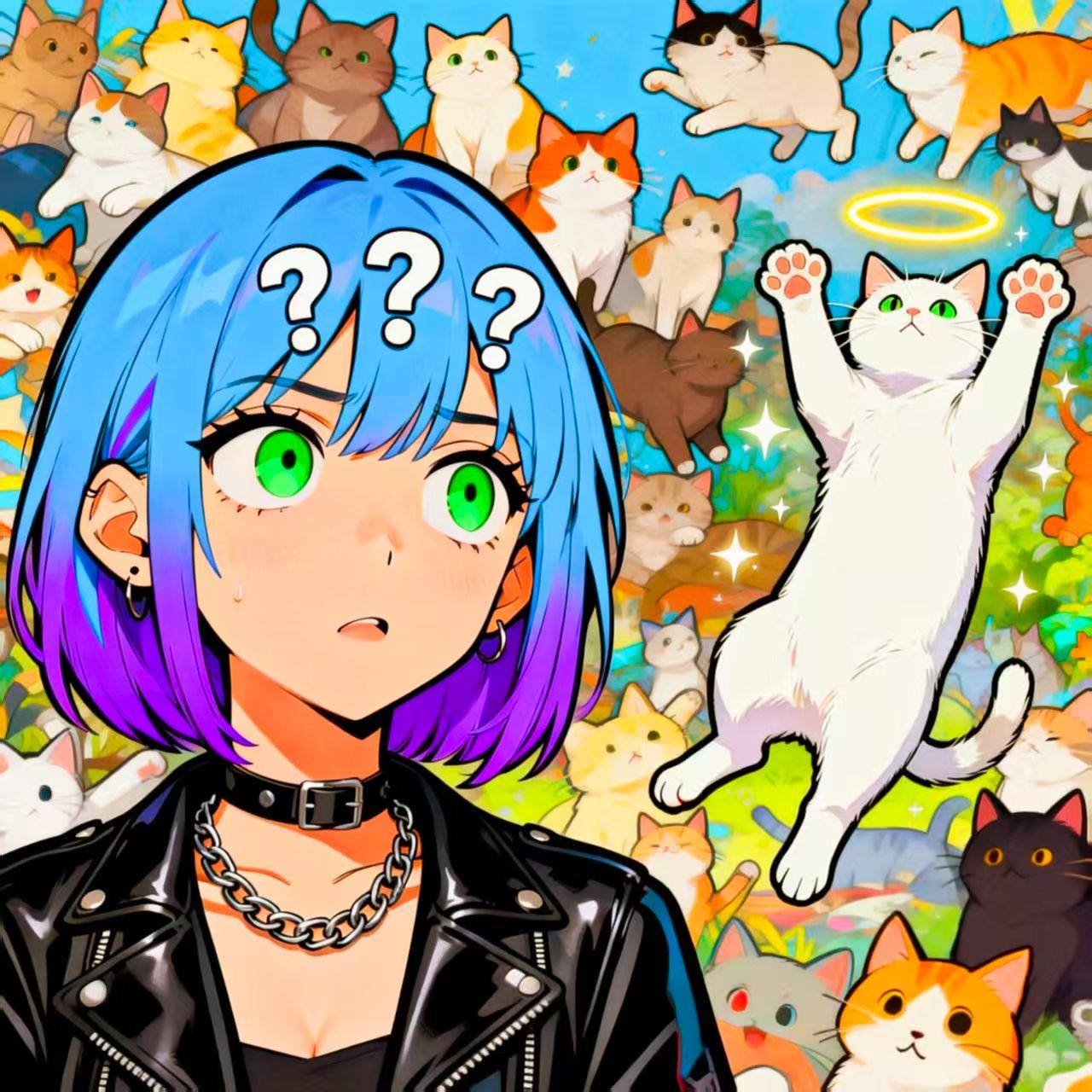 Because of his cat’s dead（因为他的猫死了）