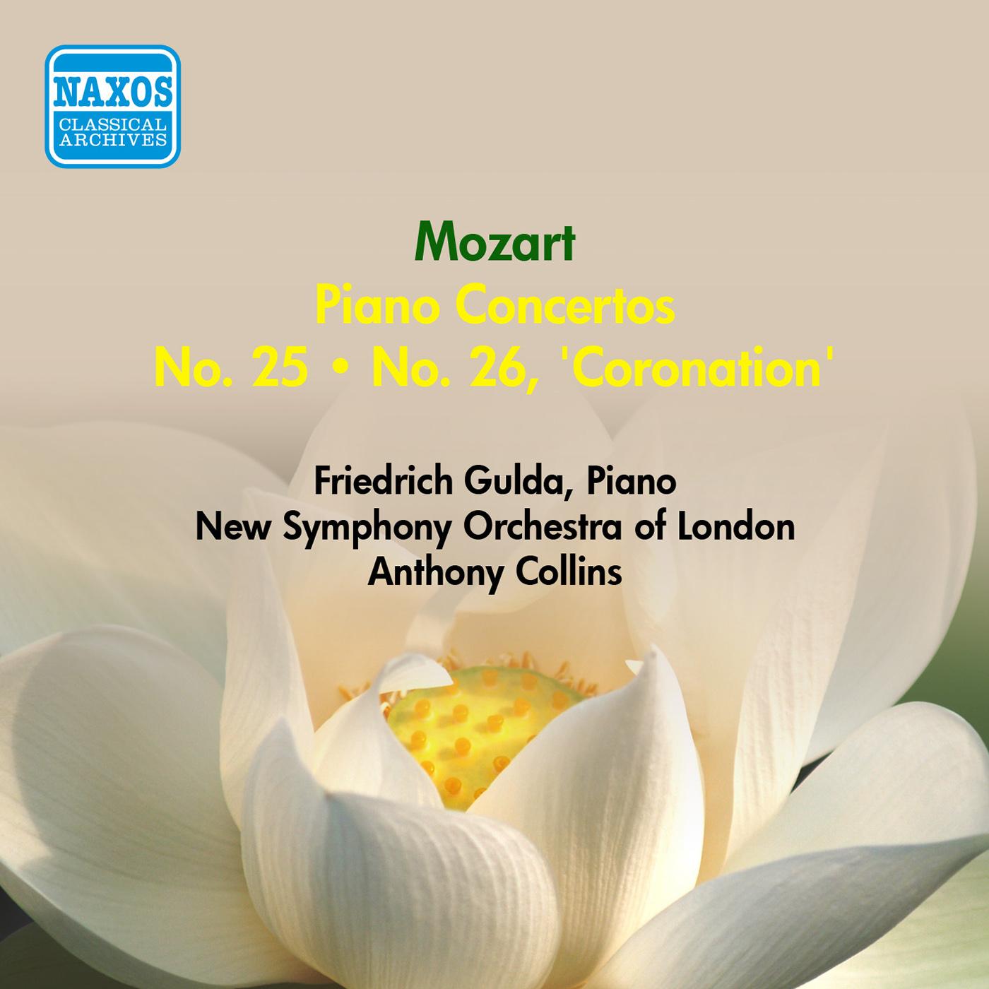 MOZART, W.A.: Piano Concertos Nos. 25 and 26, "Coronation" (Gulda, New Symphony Orchestra of London, Collins) (1955)