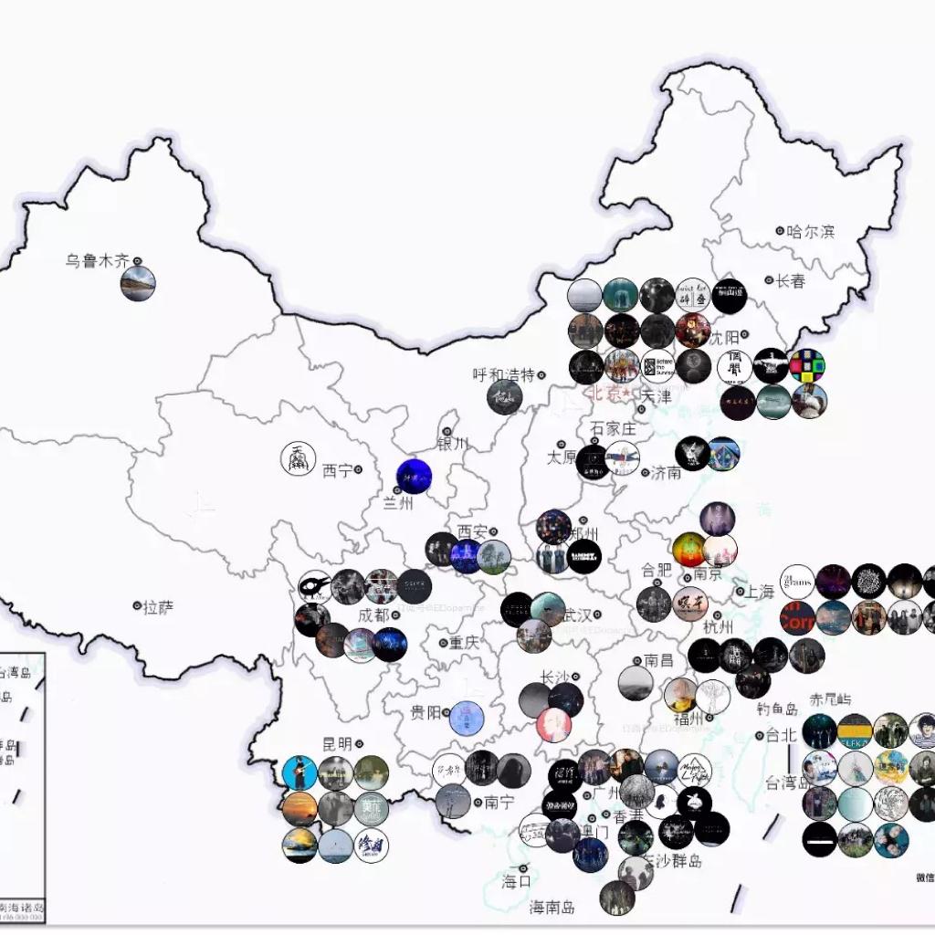 ［后摇地图］100+支中国后摇乐队