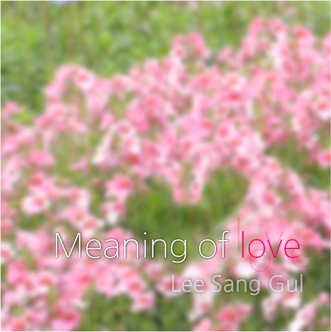 Meaning of love专辑