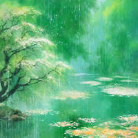 春山花雨落(Spring blooms rain)