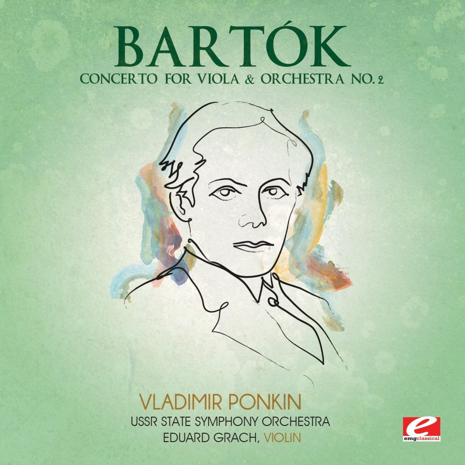 Bartók: Concerto for Violin & Orchestra No. 2 (Digitally Remastered)