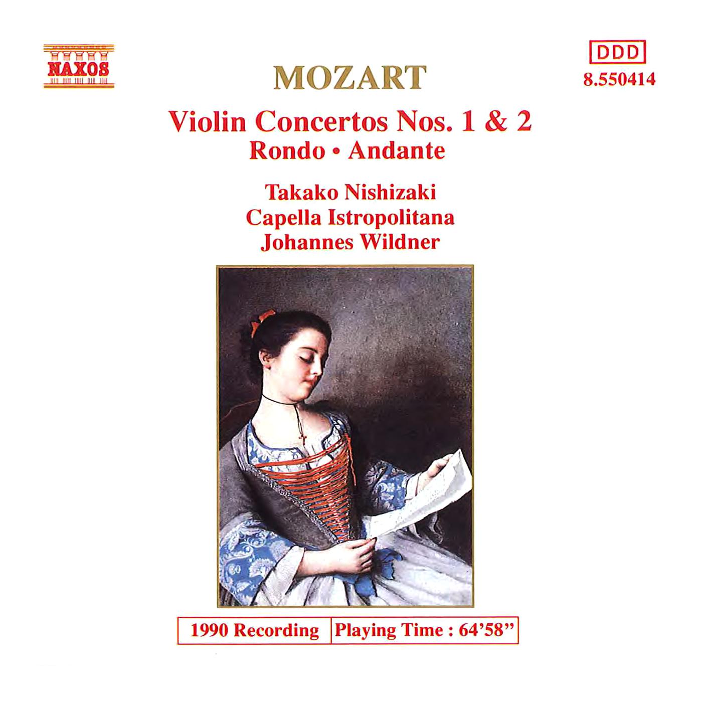 MOZART, W.A.: Violin Concertos Nos. 1 and 2 (Takako Nishizaki, Capella Istropolitana, Wildner)专辑