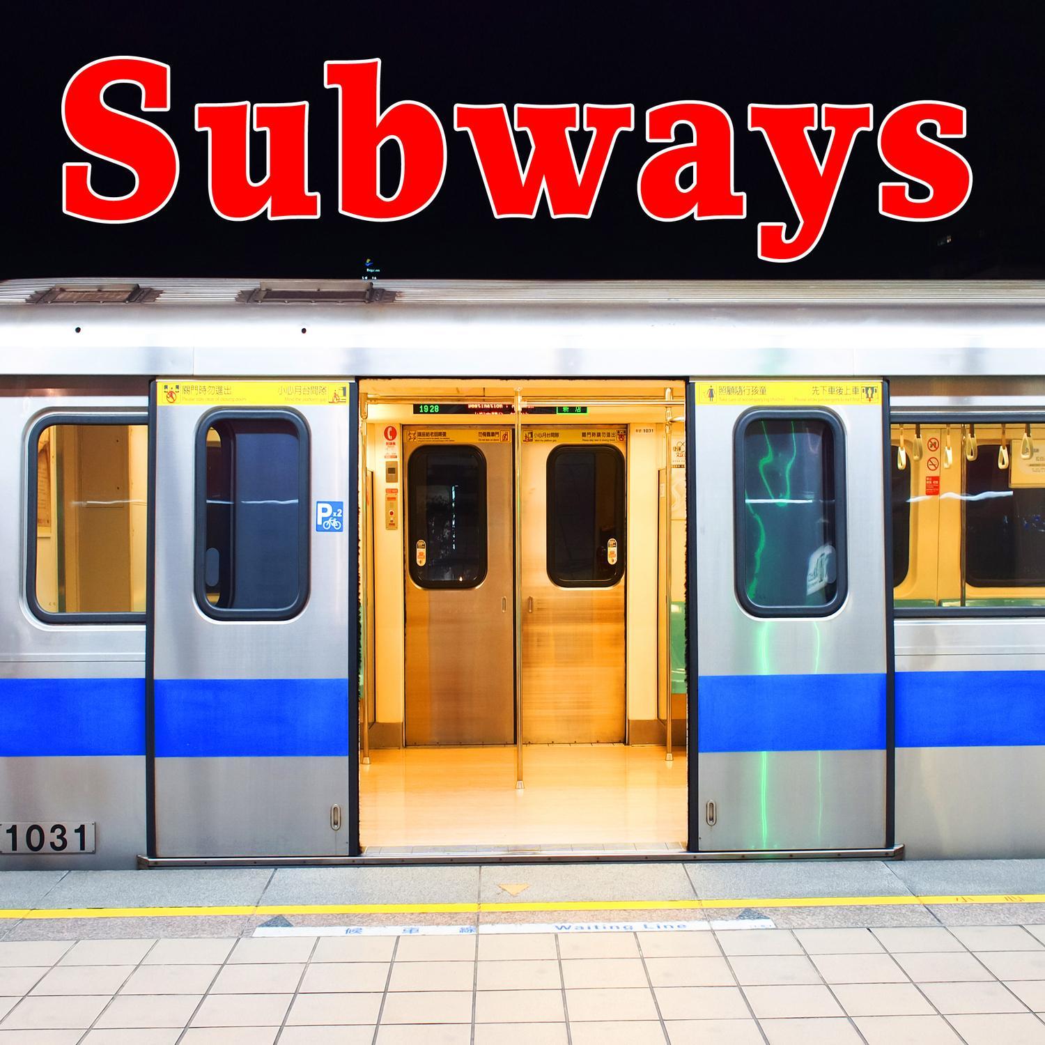subway on board ride: start, ride between two stops & slow to st