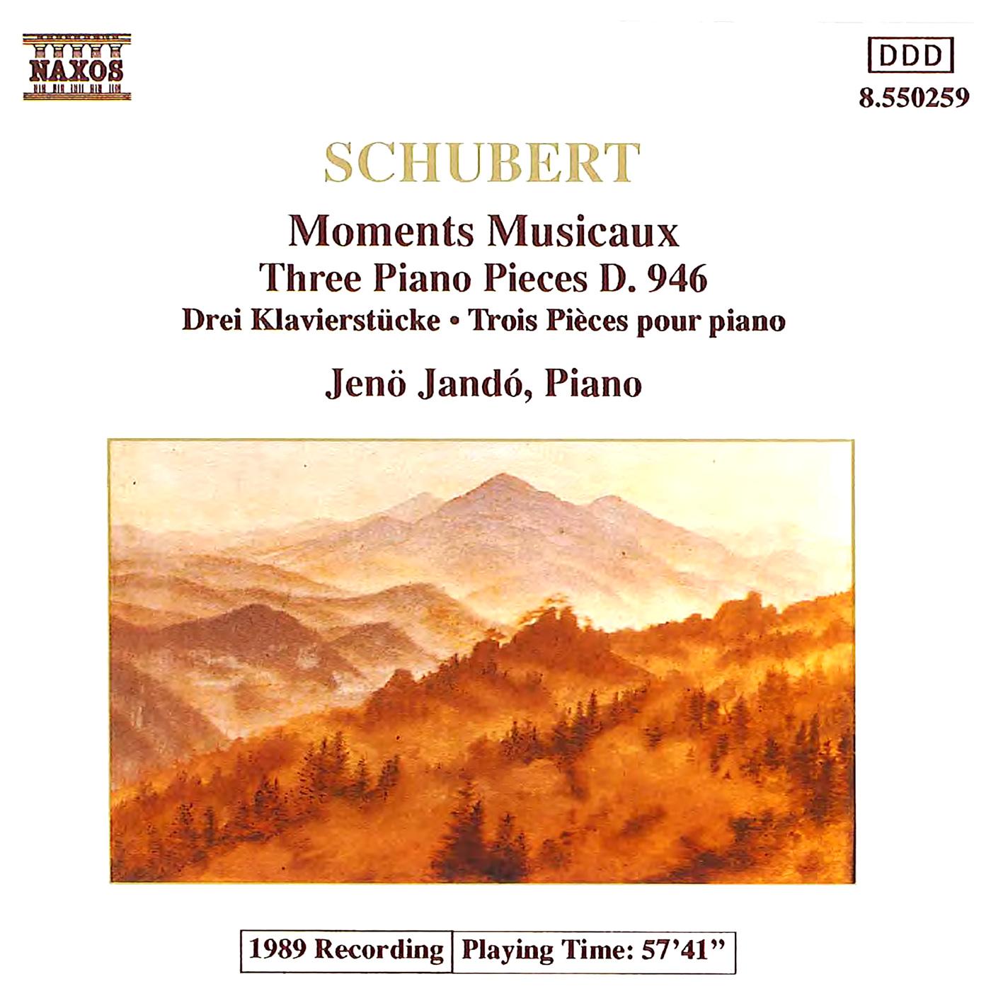 SCHUBERT: 6 Moments Musicaux, D. 780 / 3 Piano Pieces, D. 946