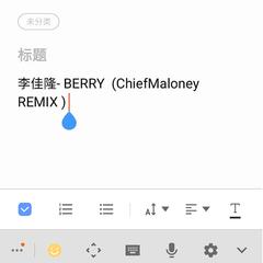 李佳隆-BERRY（ChiefMaloney REMIX）（Chief Maloney Remix）