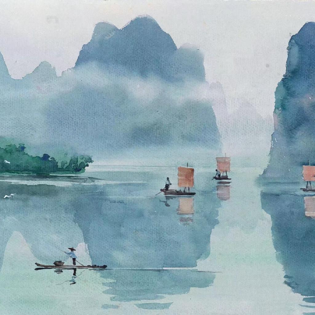 Китайская живопись акварелью