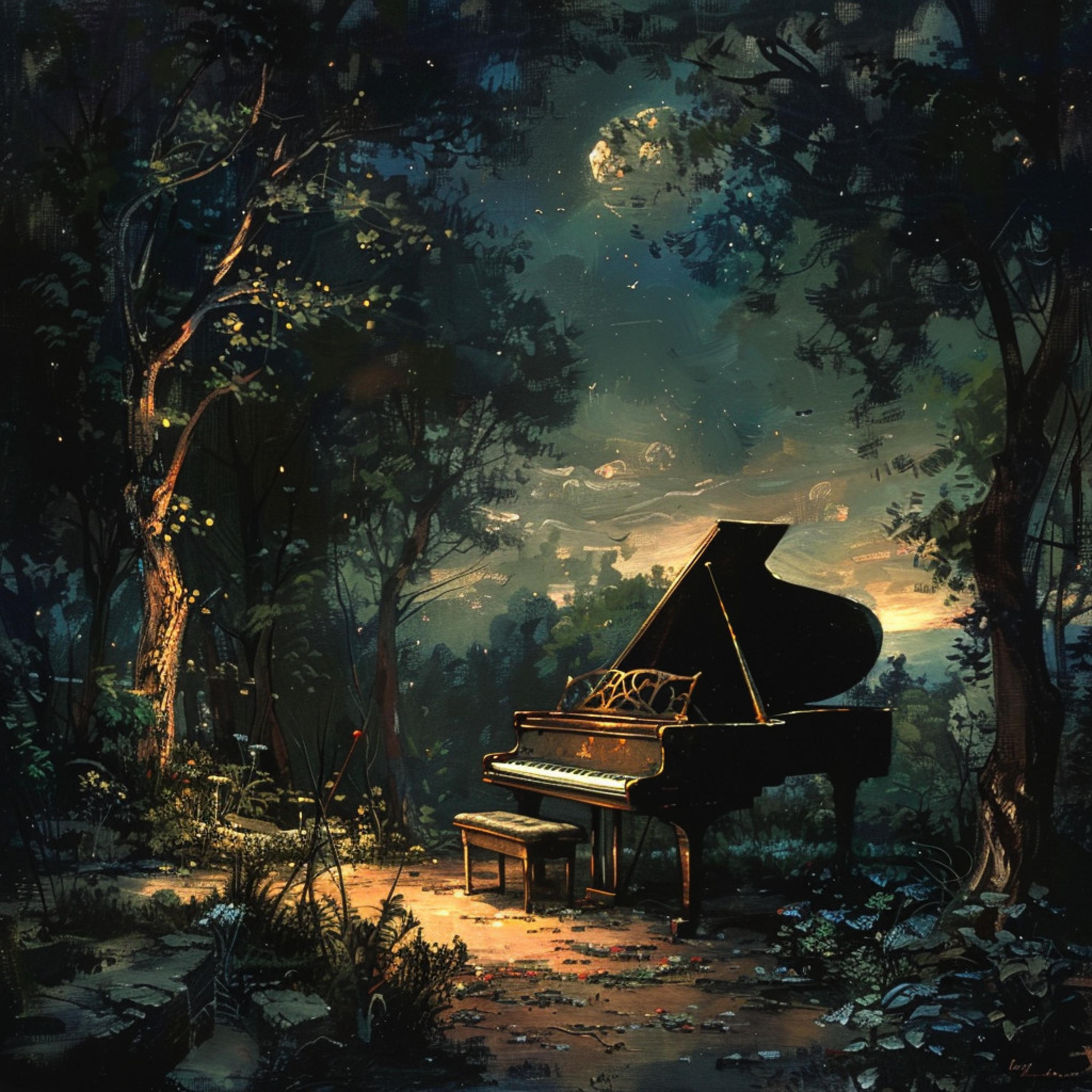 Colectivo de música de piano triste - Escape Nocturno Ensoñador Del Piano