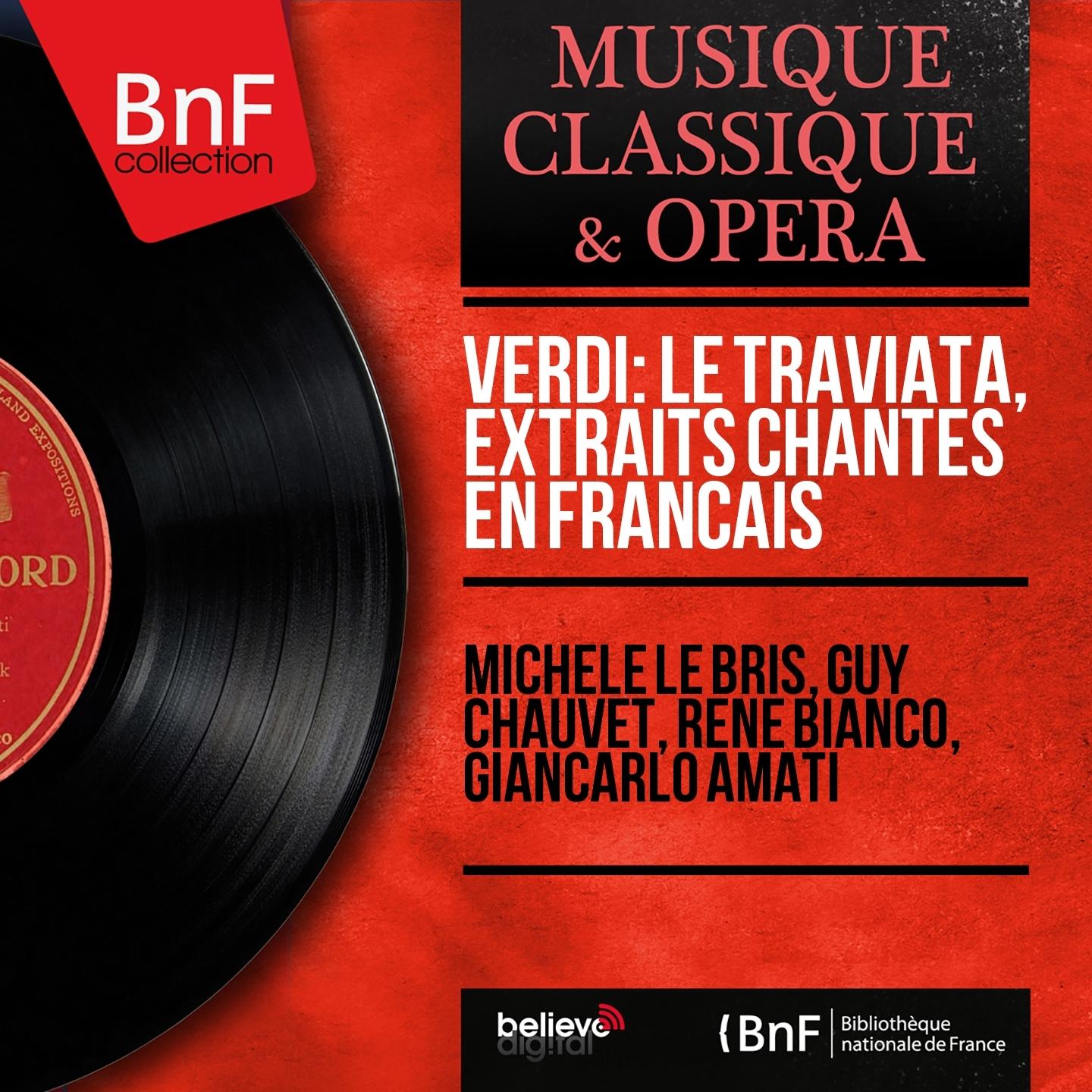 Verdi: Le traviata, extraits chantés en français (Mono Version)