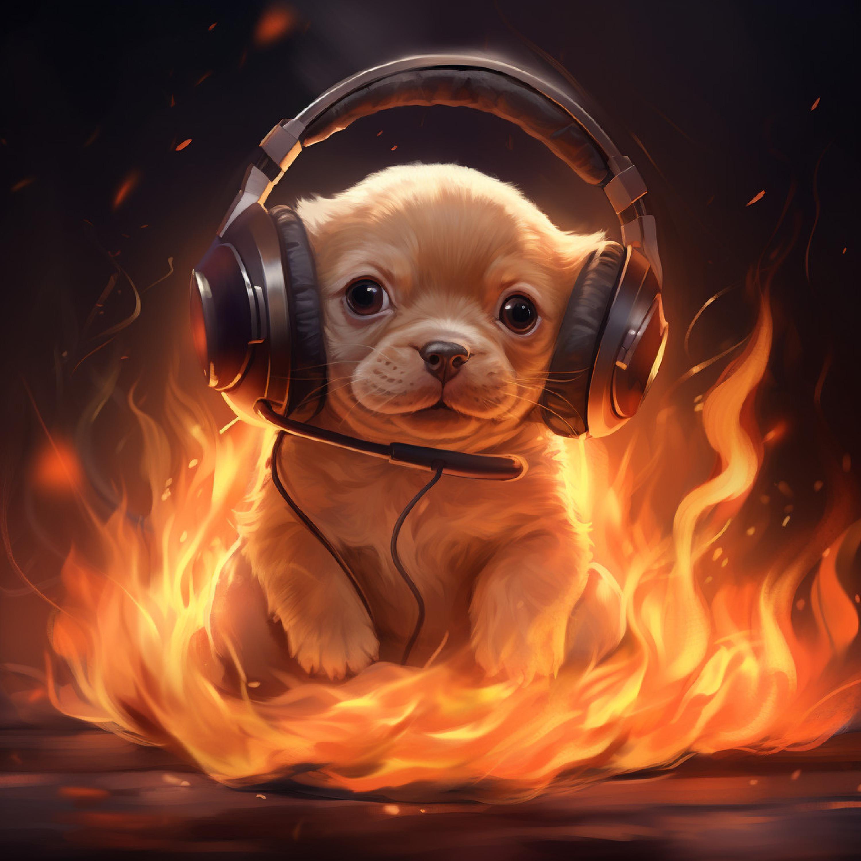 Happy Dogs And Cats - Dogs Play Flames