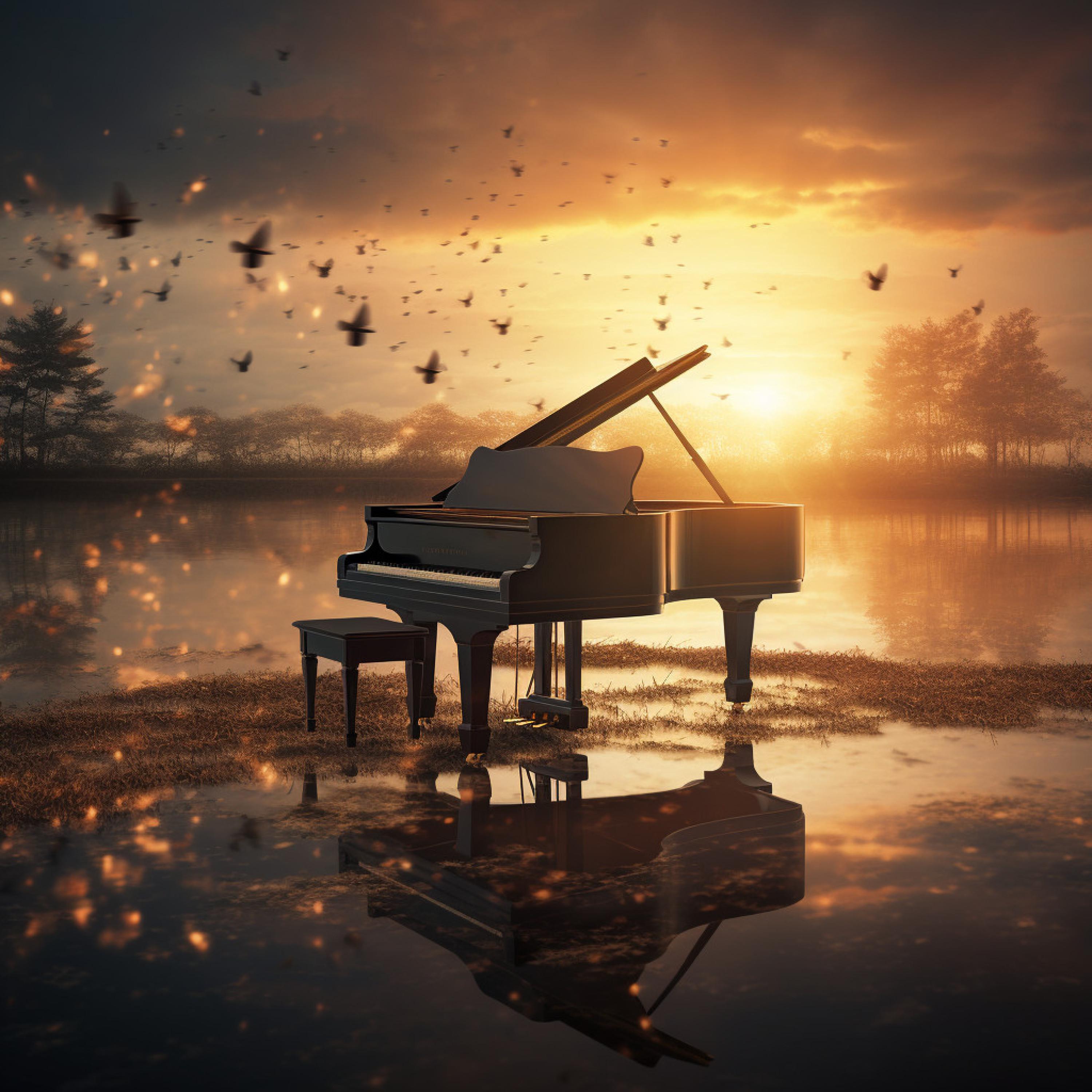 Tranquil Piano - Piano Delight in Night Sky