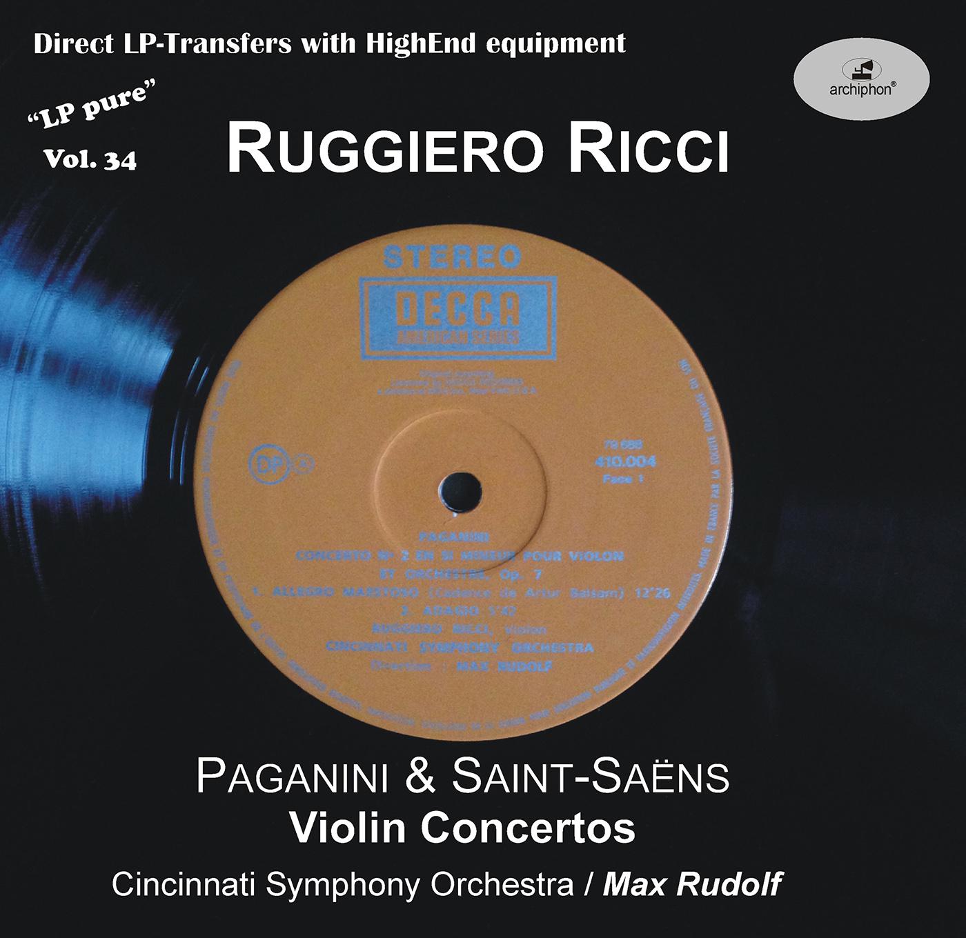 PAGANINI, N.: Violin Concerto No. 2 / SAINT-SAËNS, C.: Violin Concerto No. 1 (LP Pure, Vol. 34) (R. 专辑