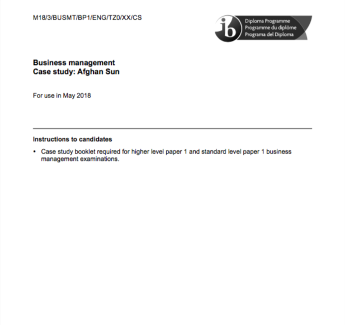 IB Business&Management Paper 1 2018 May专辑