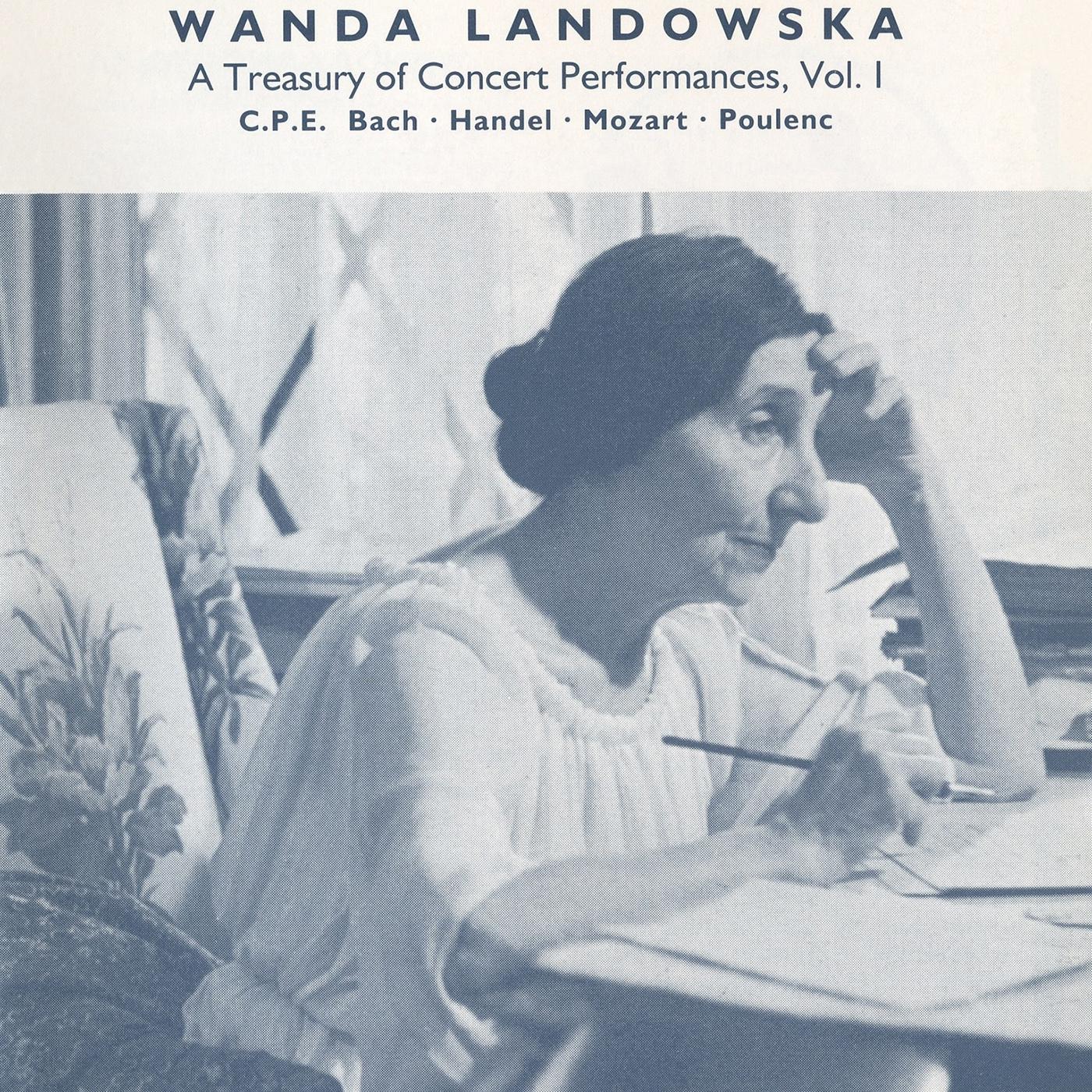 Landowska, Wanda: Treasury of Concert Performances (A), Vol. 1 - BACH, C.P.E. / HANDEL, G.F. / MOZAR专辑