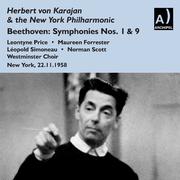 BEETHOVEN, L. van: Symphonies Nos. 1, 5, and 9, "Choral" (New York Philharmonic, Karajan) (1948, 195