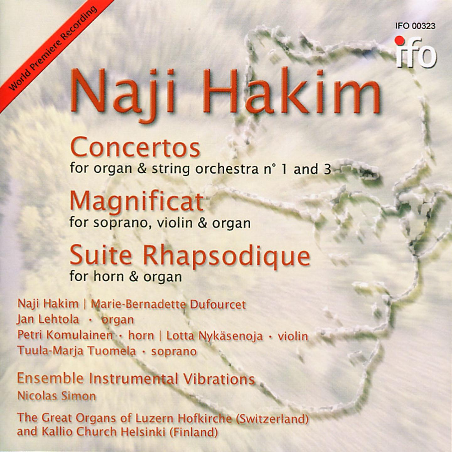 Naji Hakim: Concertos, Magnificat, Suite rhapsodique