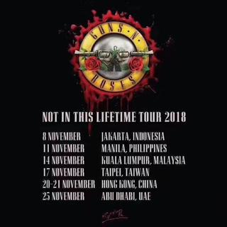 Guns N' Roses 2018亚洲巡演歌单 香港 台北