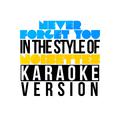 Never Forget You (In the Style of Noisettes) [Karaoke Version] - Single