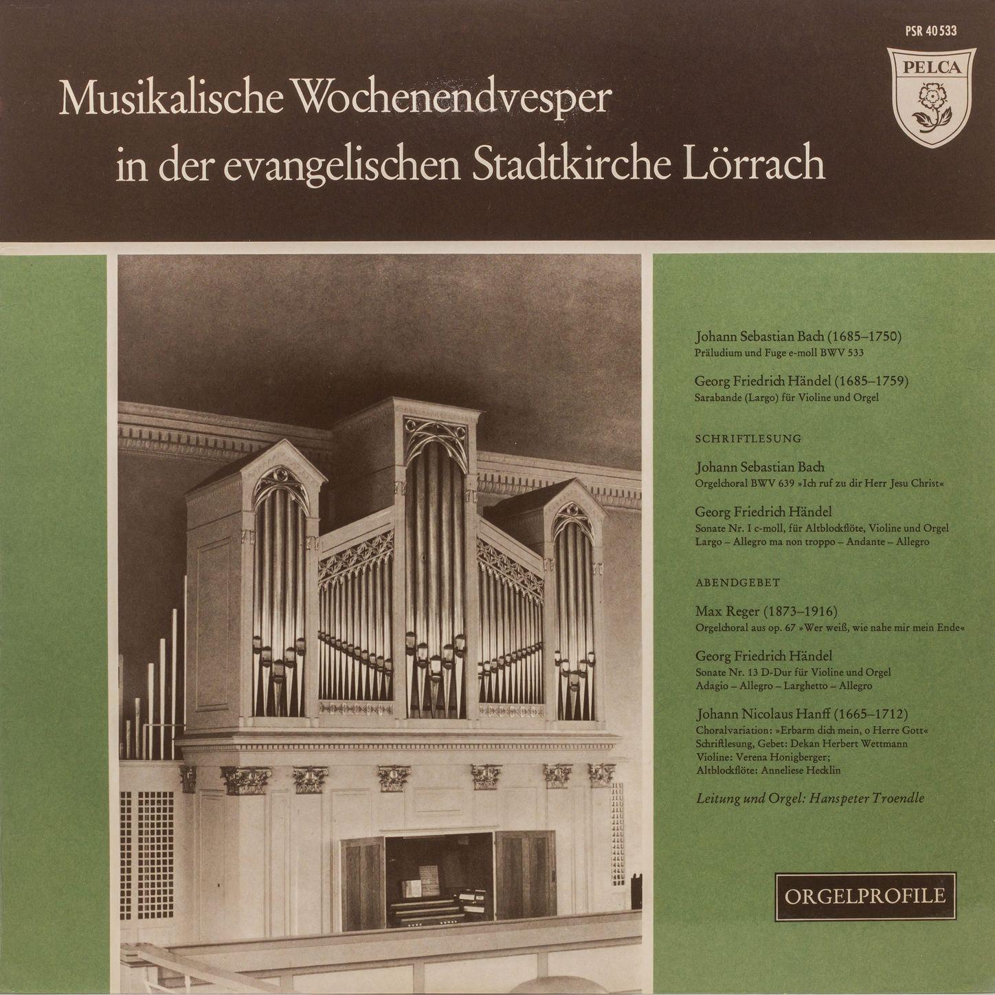 Musikalische Wochenendvesper in der evangelischen Stadtkirche Lörrach
