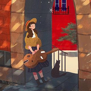 一人一猫，宁静相伴