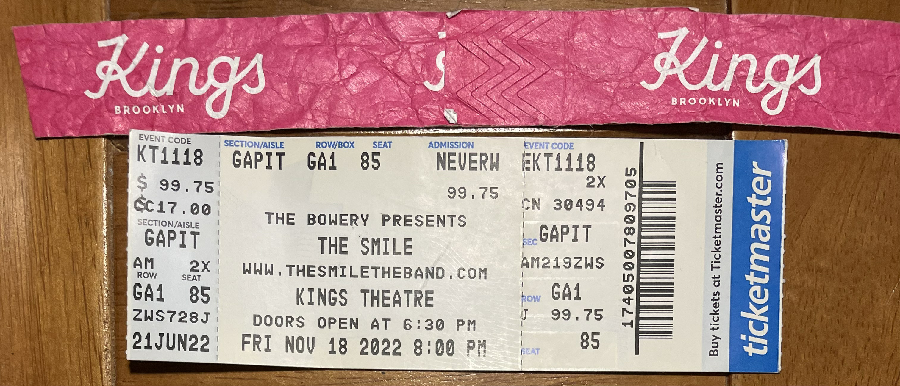 The Smile Live at Kings Theatre, Brooklyn, New York (2022.11.18)