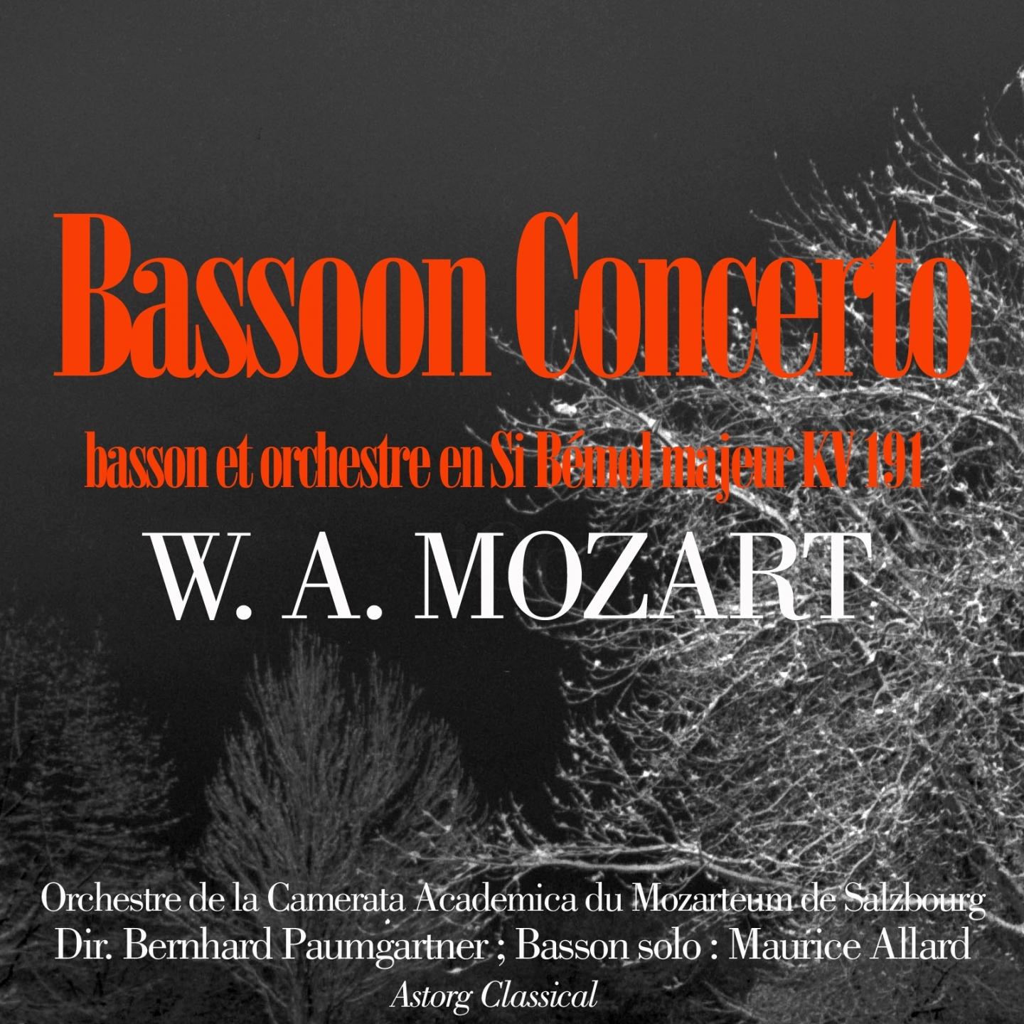 Mozart : Bassoon Concerto, K. 191
