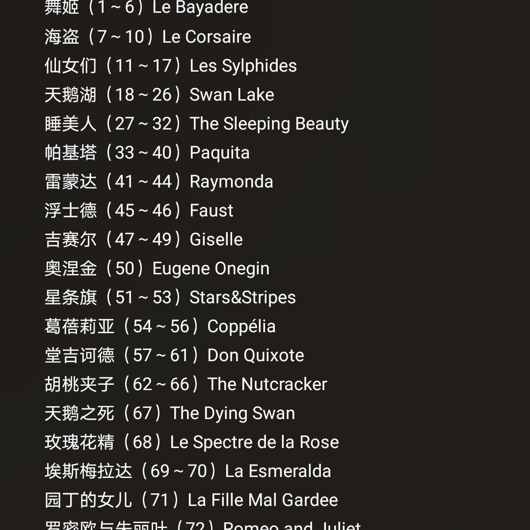 芭蕾变奏剧目音乐