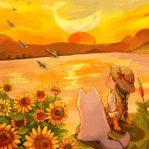 纯音：橙色黄昏衬出秋日的心动