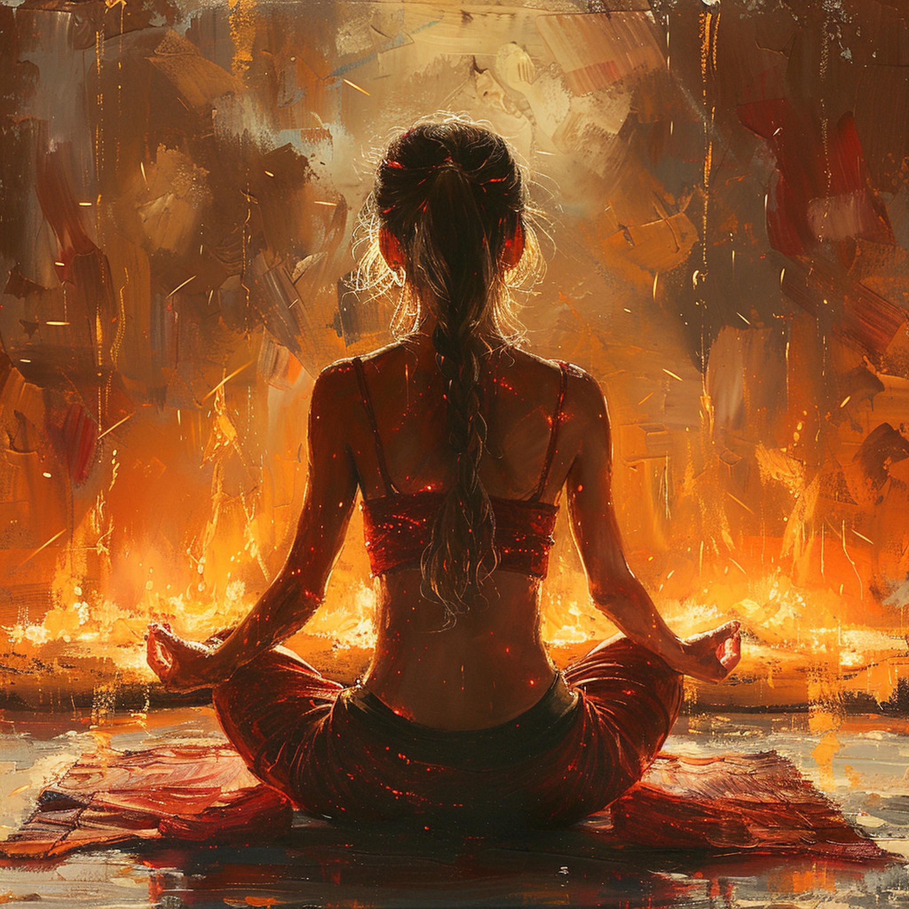 Meditación En El Balneario - Sonidos Meditativos De Fuego Binaural Para Mayor Claridad
