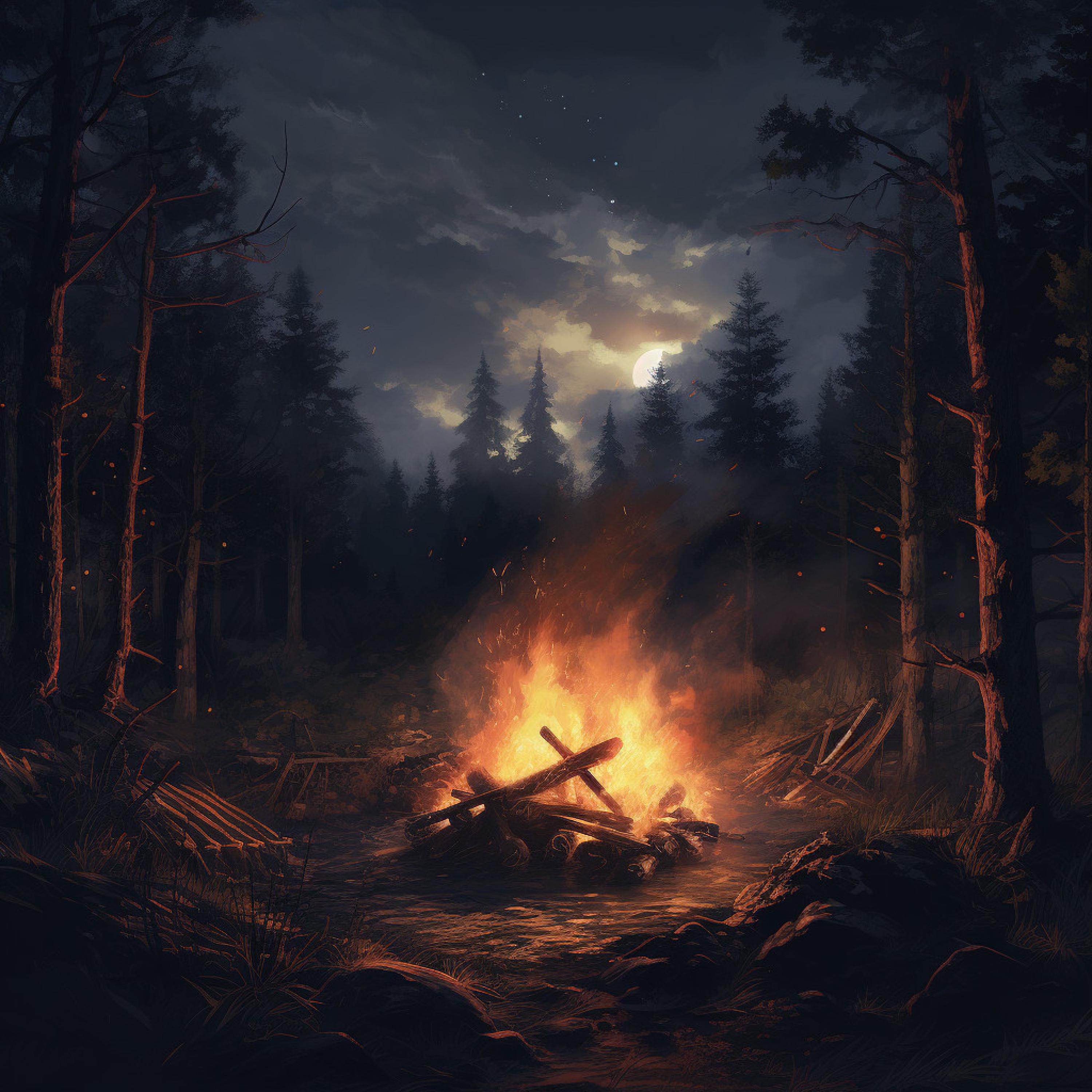 Silent Night Music - Peaceful Flames for Soothing Warmth