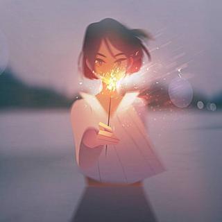 像一场烟火燃烧过我的瞳孔，然后狠狠坠落
