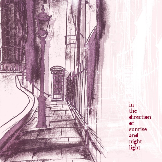 in the direction of sunrise and night light