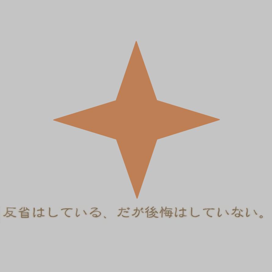反省はしている、だが後悔はしていない。
