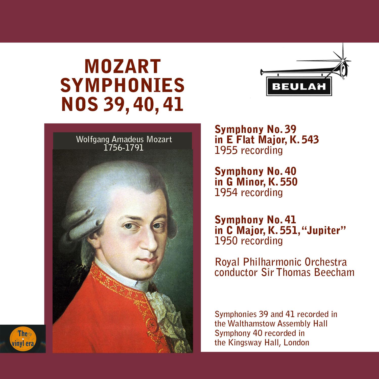 Symphony No. 39 in E Flat Major, K. 543: 3. Menuetto - Allegretto