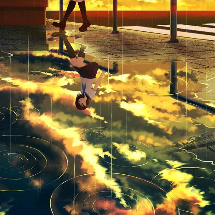 雨空，长街与夜灯