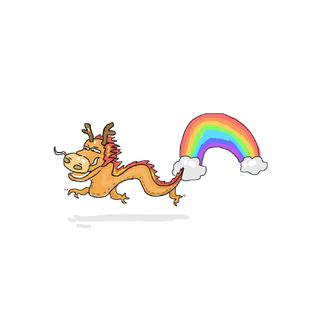 左手画龙右手彩虹