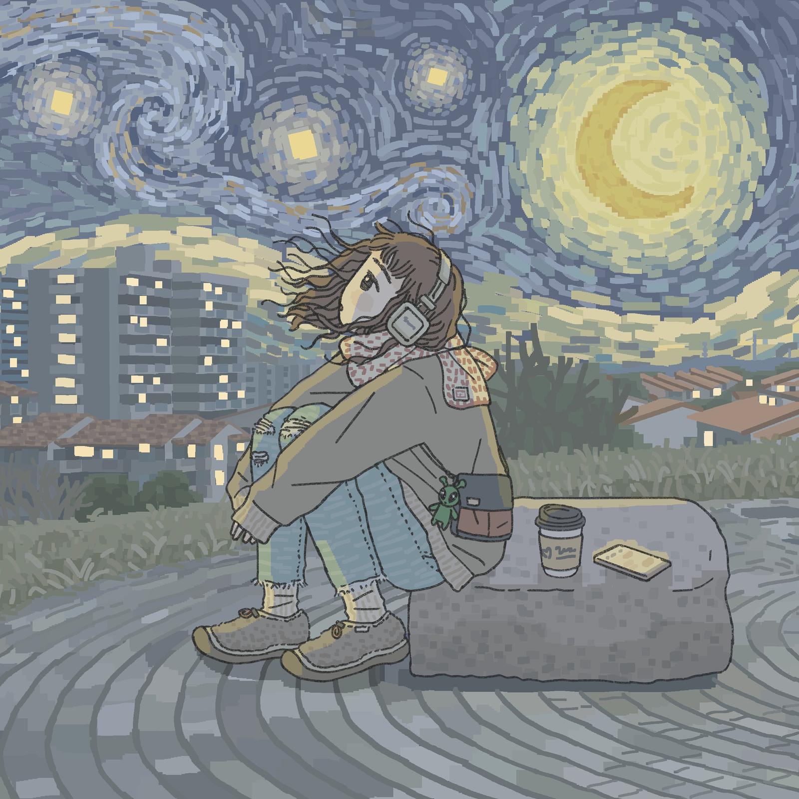 星月にかかる雲