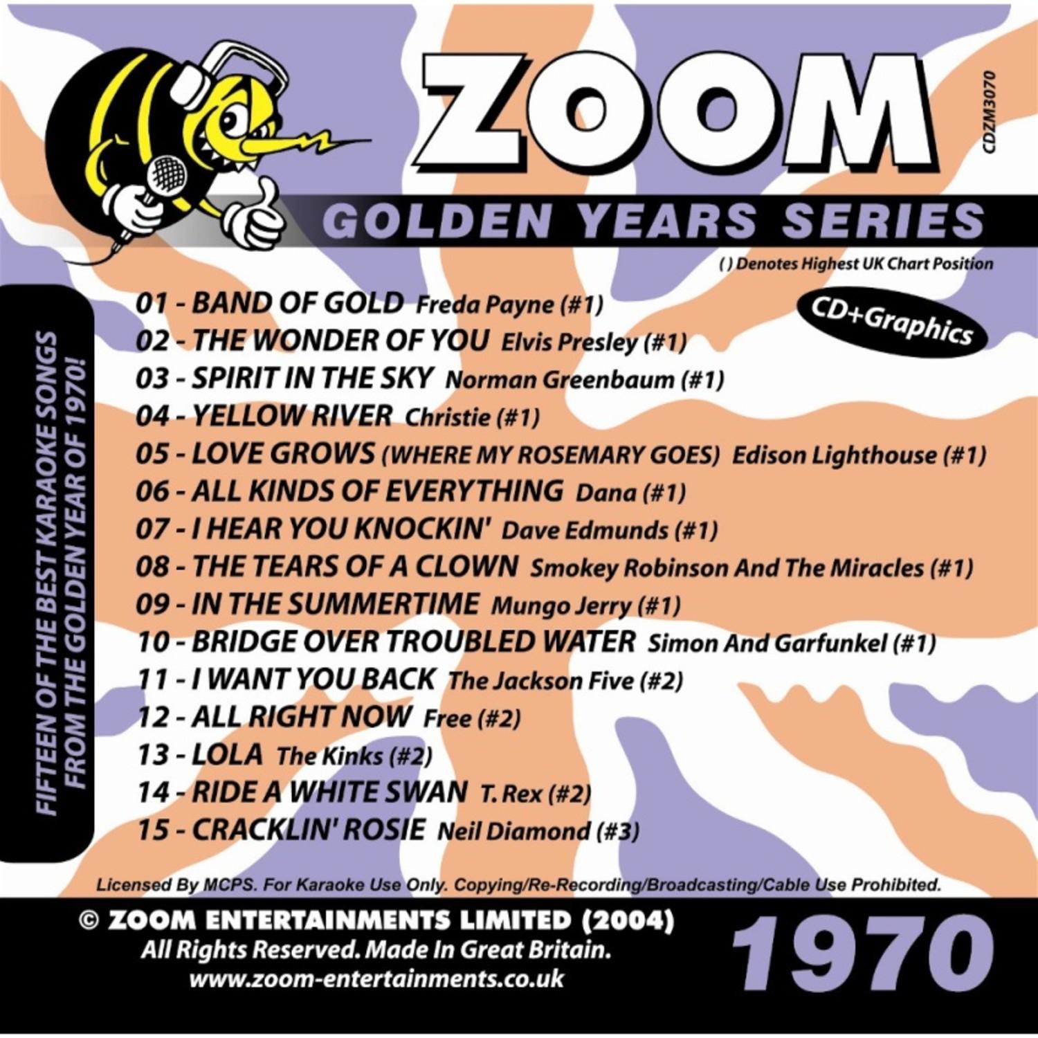 Zoom Karaoke Golden Years 1970专辑