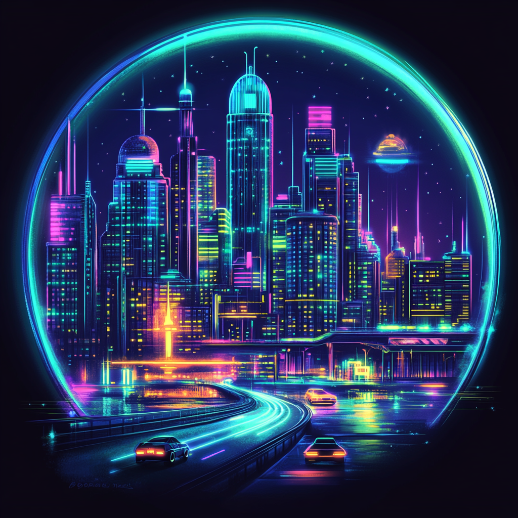 Neon Heartbeats in Analog Nights